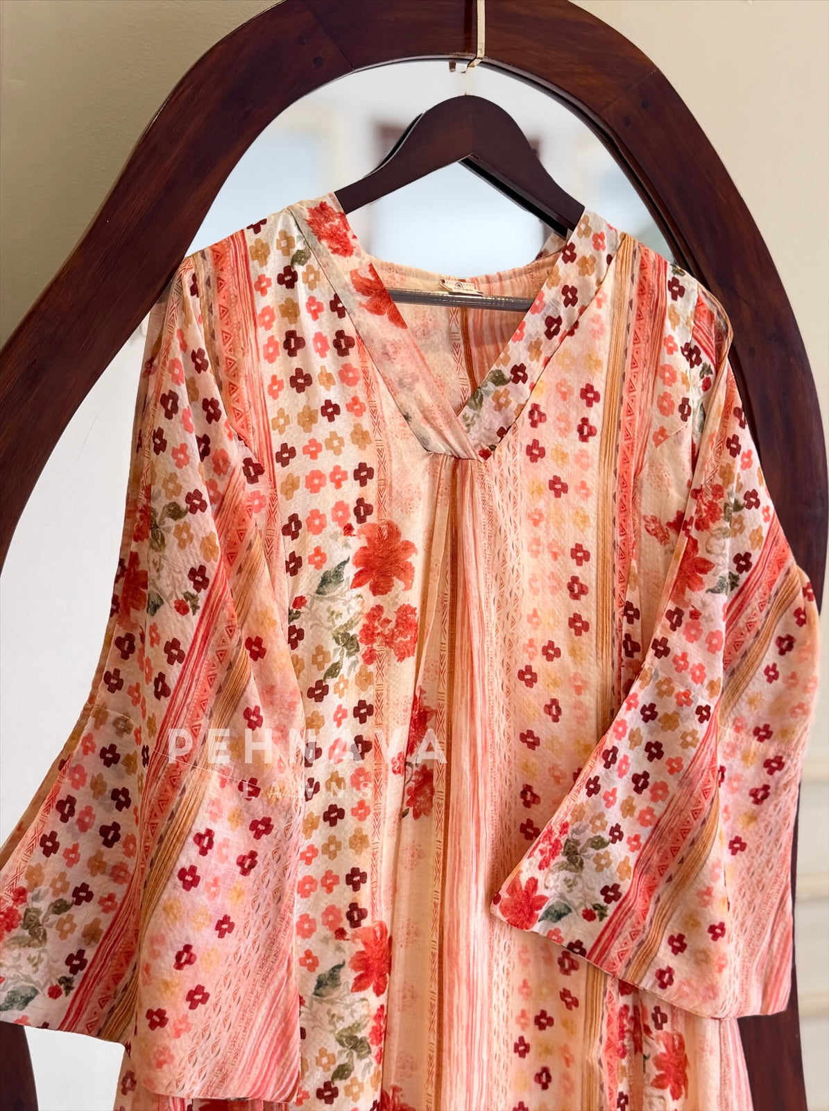 V-Neck Printed Co-ord Set