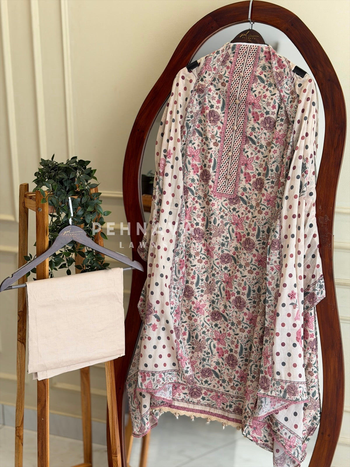 Floral Printed Unstitched Suit