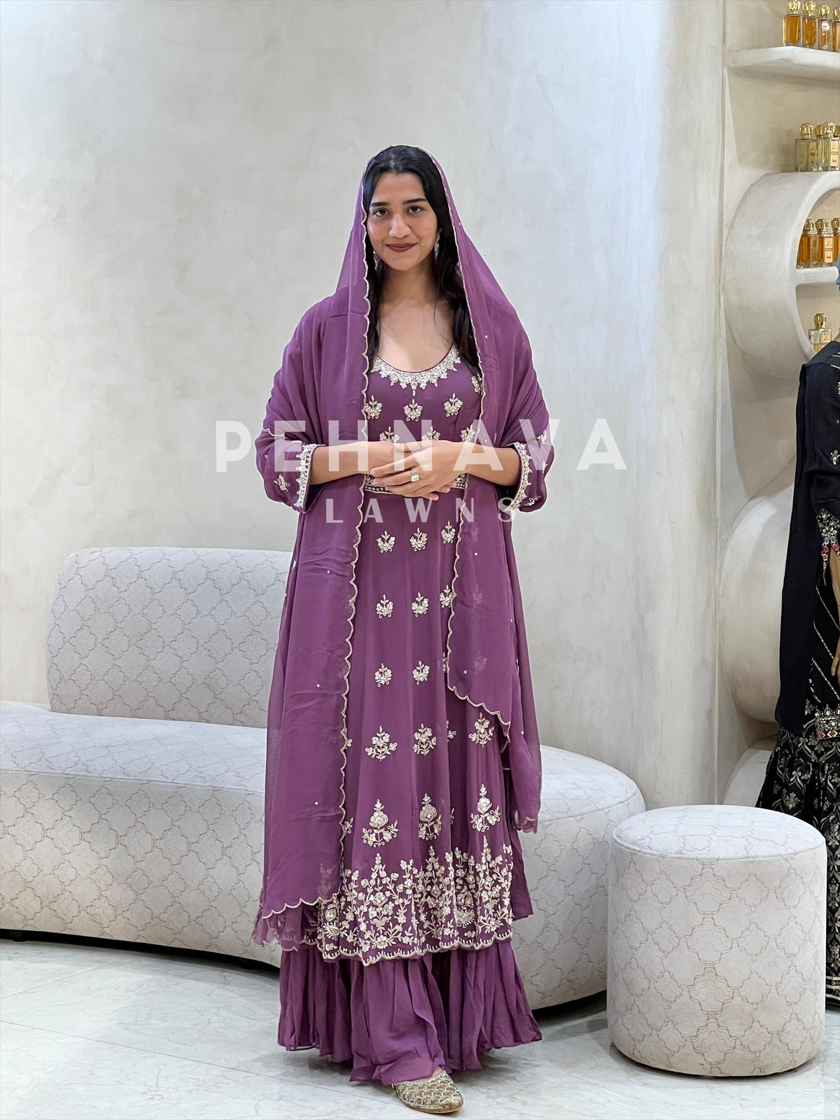 Heavy Handworked Anarkali Suit-6308