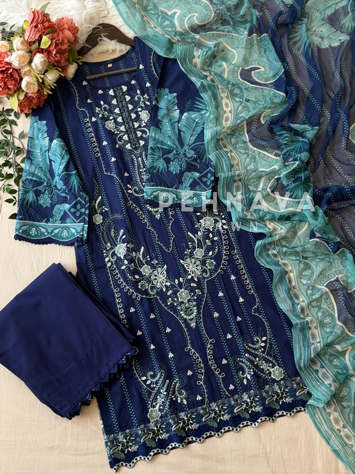 Signature Embroidered Lawn Unstitched Suit