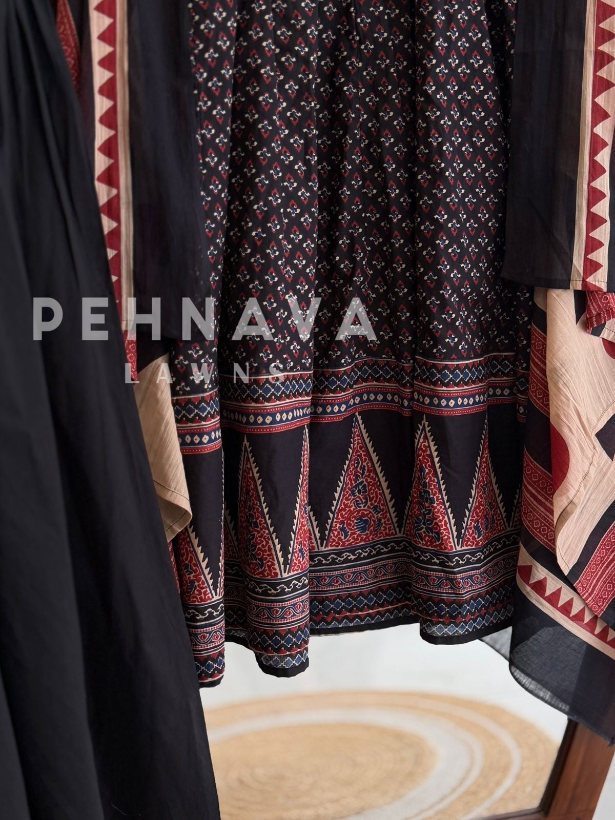 Ajrak Print Cotton Suit Set