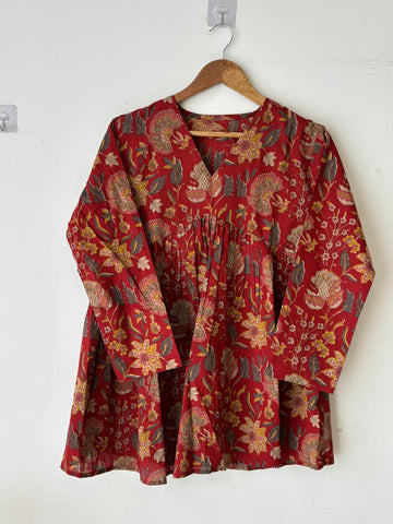 Casual Pure Cotton Trendy Printed Short Kurtis