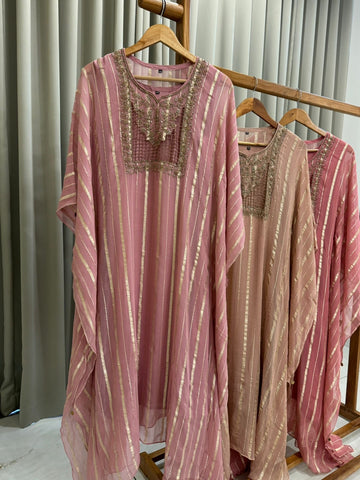 Organza Handworked kafthan with Zari-line