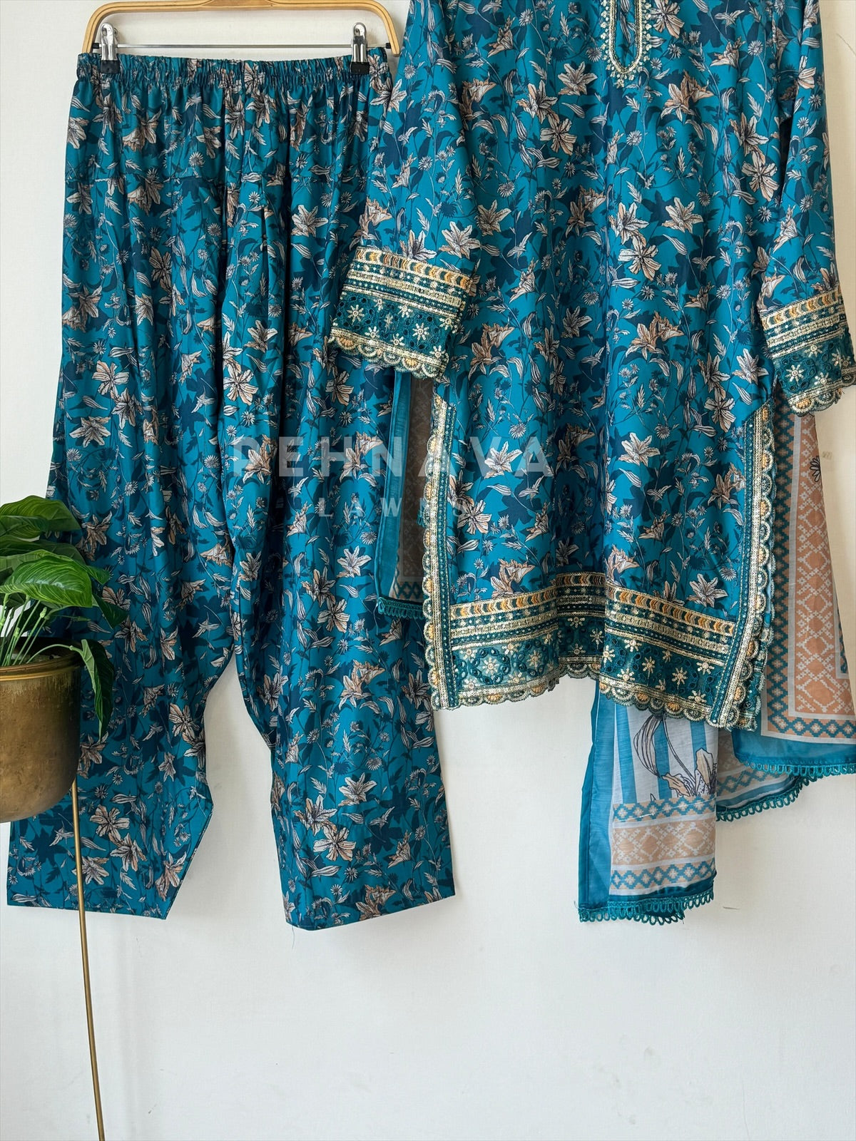 Floral Lawn Suit