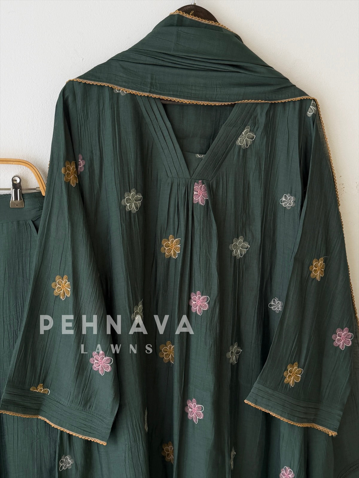 Floral Embroidered Imported Ensemble SN6113
