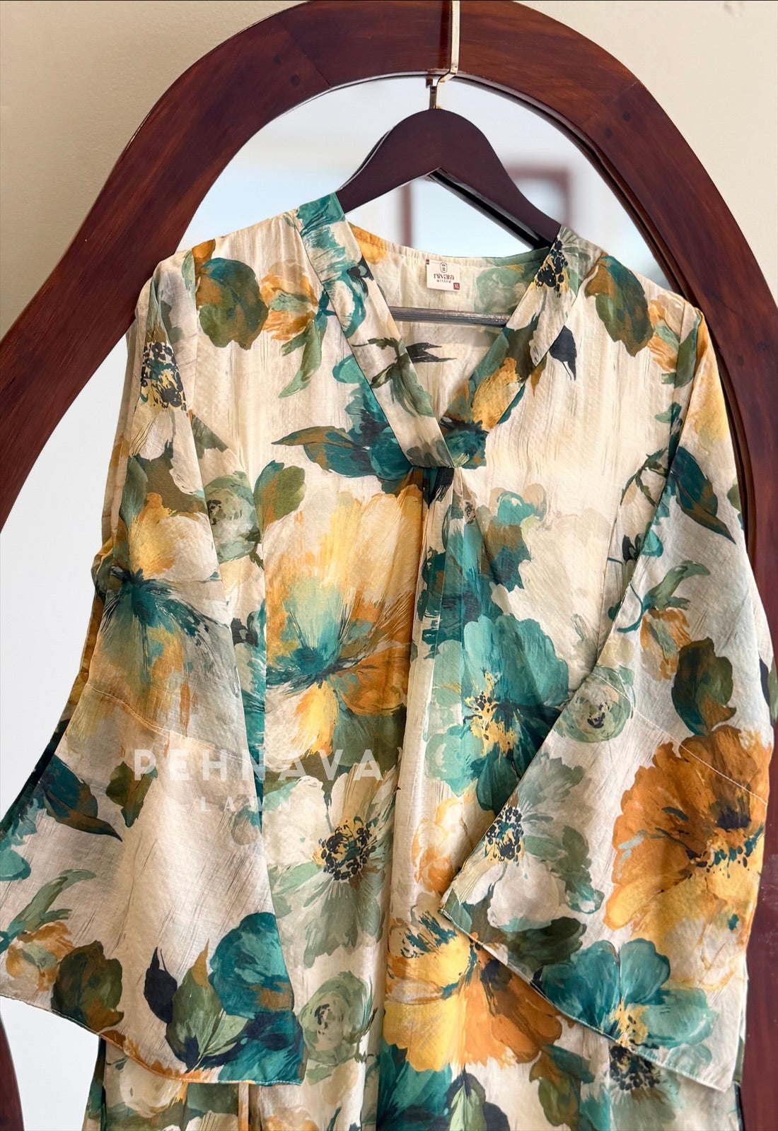 V-Neck Printed Co-ord Set
