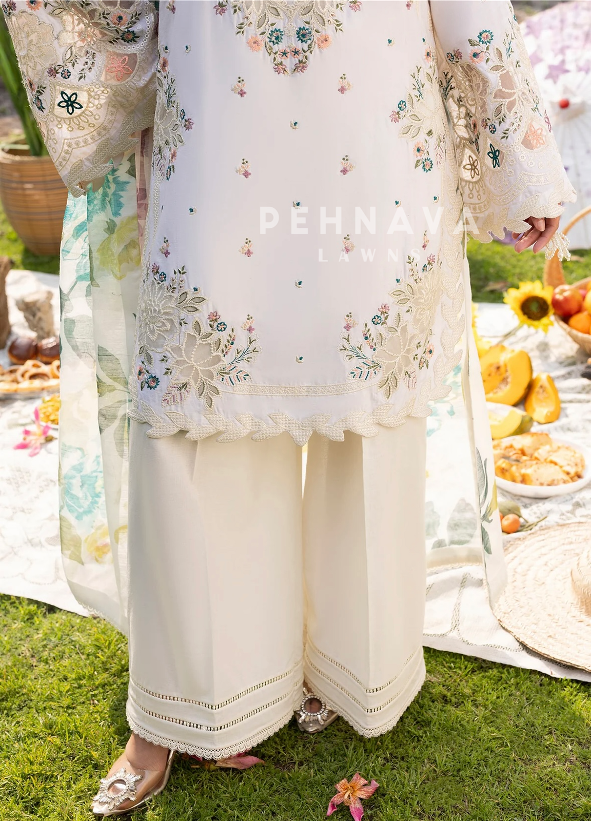 Zarqun Premium Cotton Embroidered Ensemble