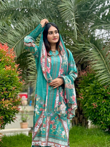 Floral Patterned Casual Pak-Suit-3