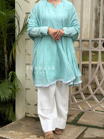 Floral Detailed Tunic set B215 - Pehnava Lawns
