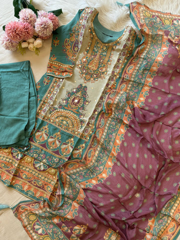 Party wear Crepe Suit-116