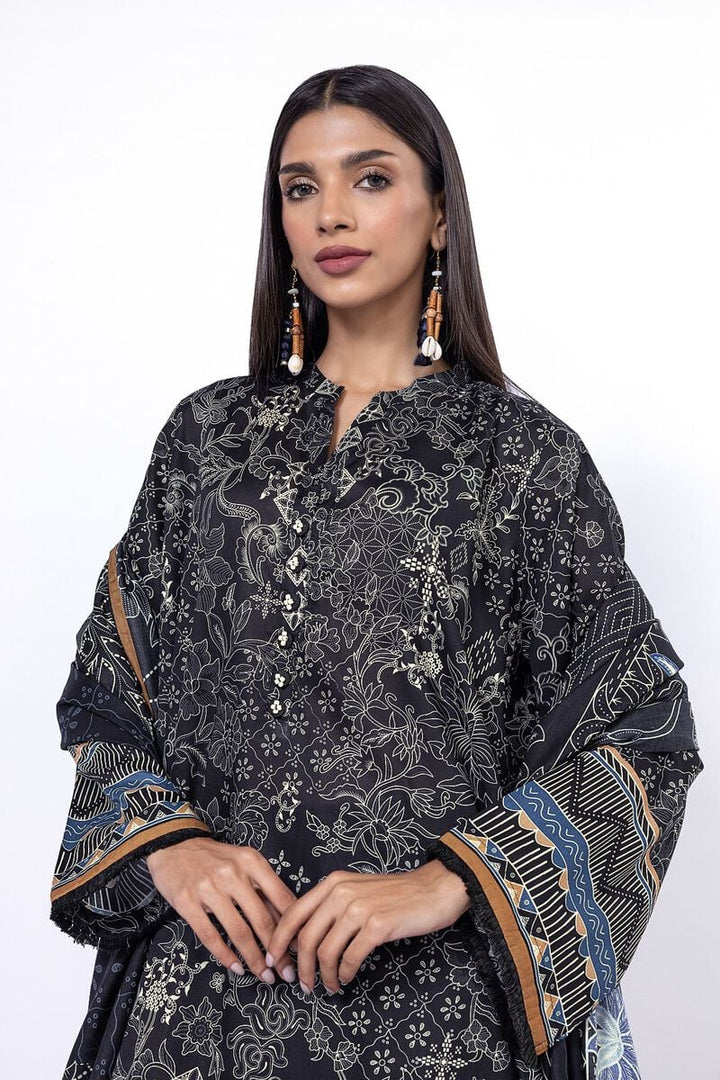 Khaadi Unstitched Printed Lawn suit-0125