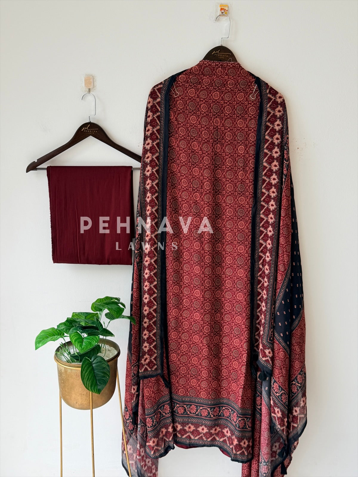Ajrak Printed Unstitched Suit