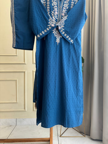 Elegant Cotton Embroidered suit-0302