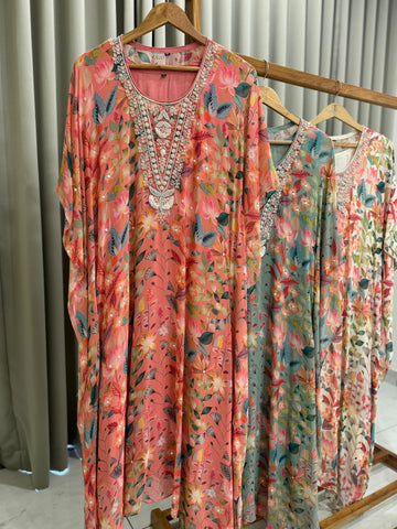 Premium Handworked Floral kafthan -6789