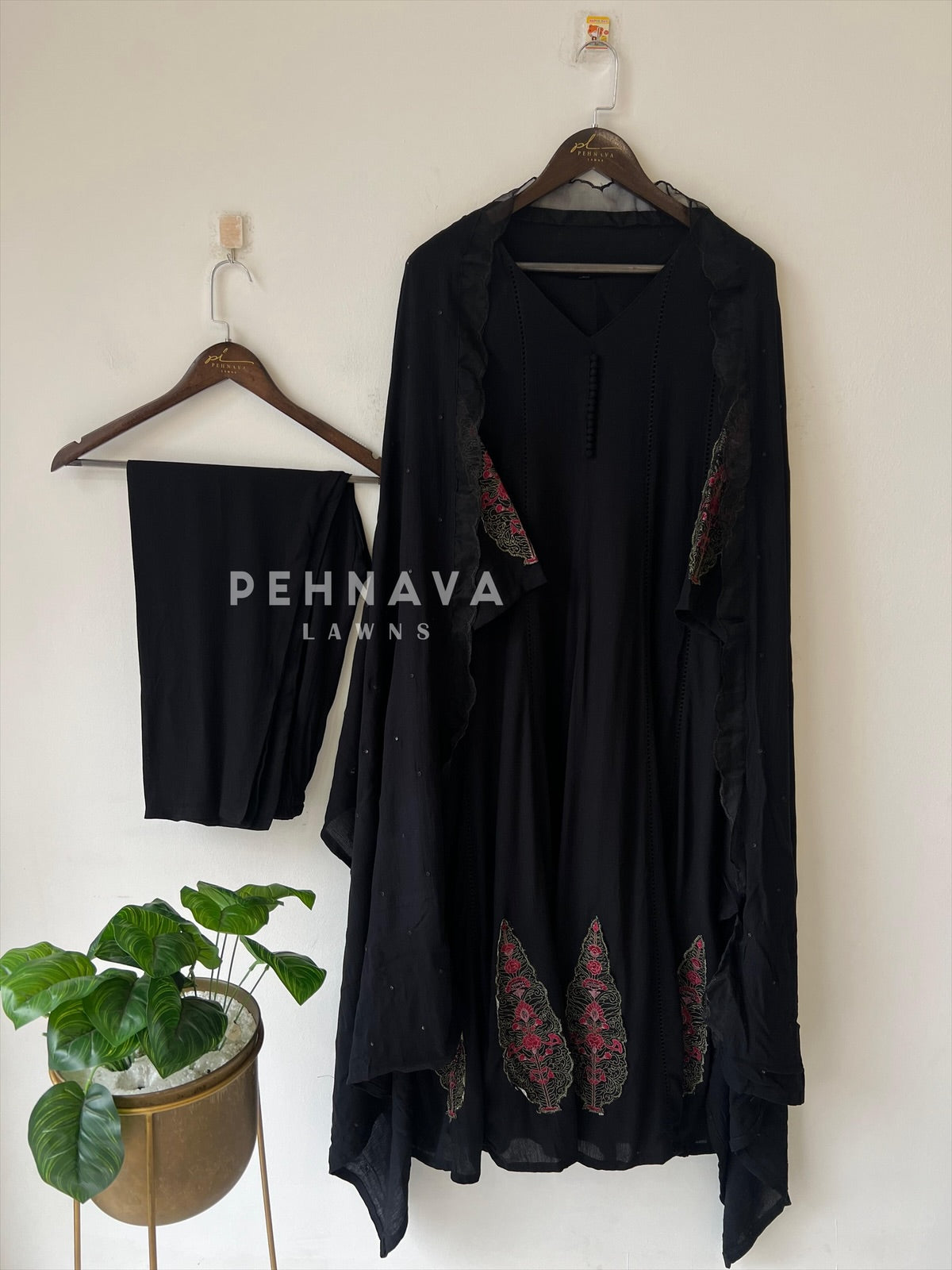 Crinkled Rayon Anarkali-6098