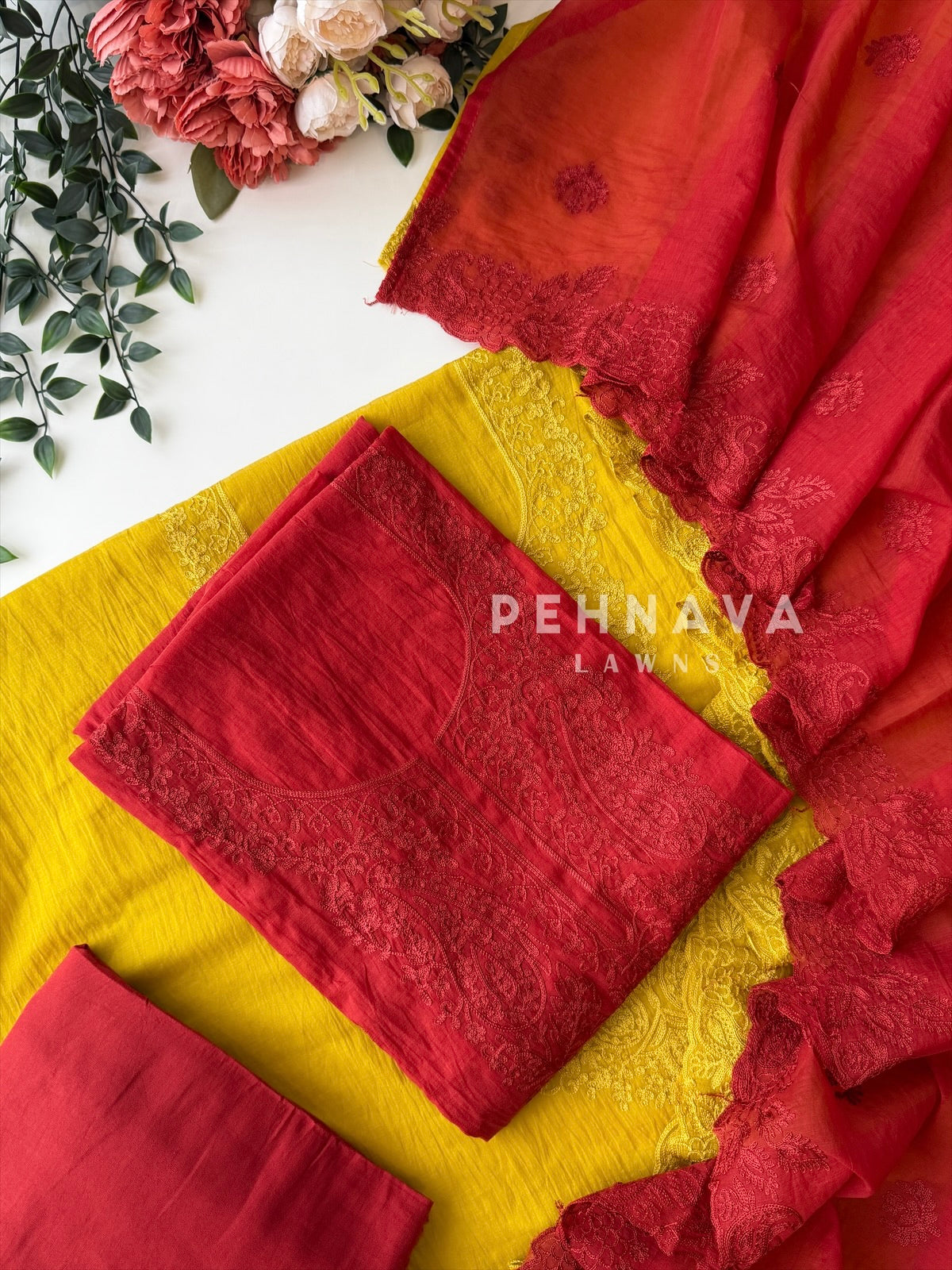 Chanderi Embroidered Unstitched Suit 791D4