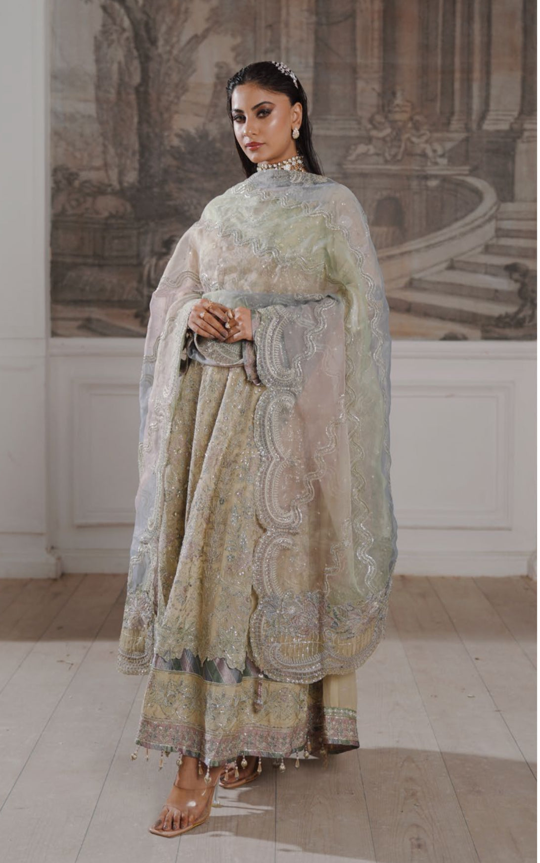 GLAMOURA BY NOOR'S SEMI-STITCHED 3PC | D-01