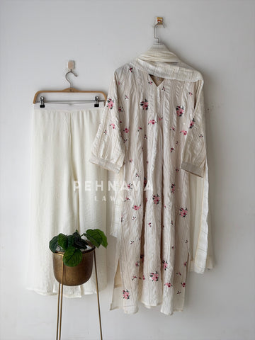 Floral Striped Imported Three Piece Set-298