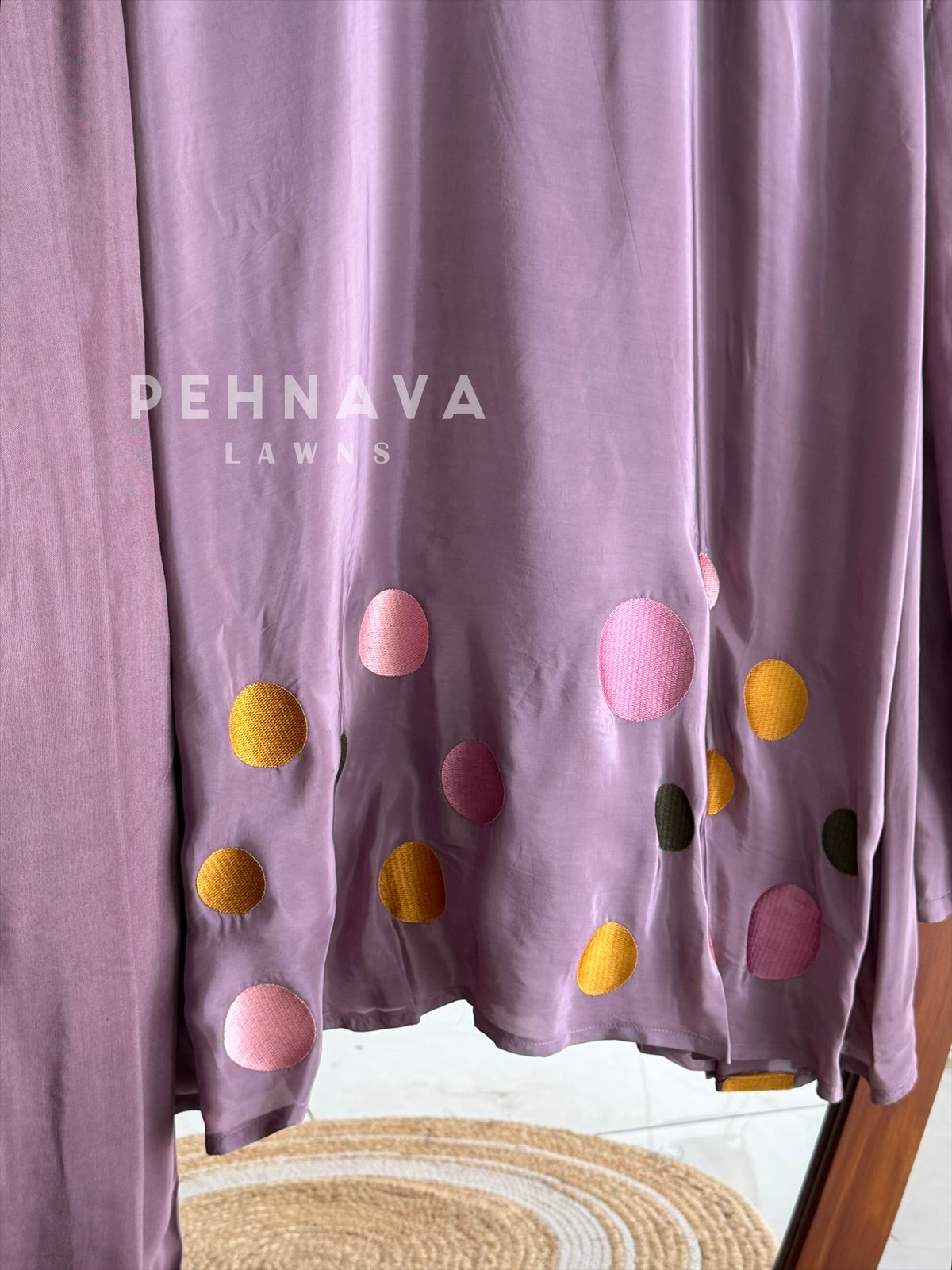 Polka Dot Appliqué Three Piece Set-6181