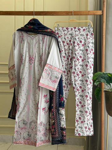 Premium Floral Patterned Lawn Suit