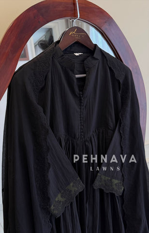 Lace-Trimmed Kurta Set-6404