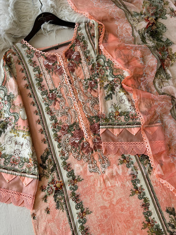 Cotton Lace Detail Suit Set-1486