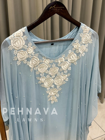 Floral Embroidered Multi-shade Kaftan Suit 2579