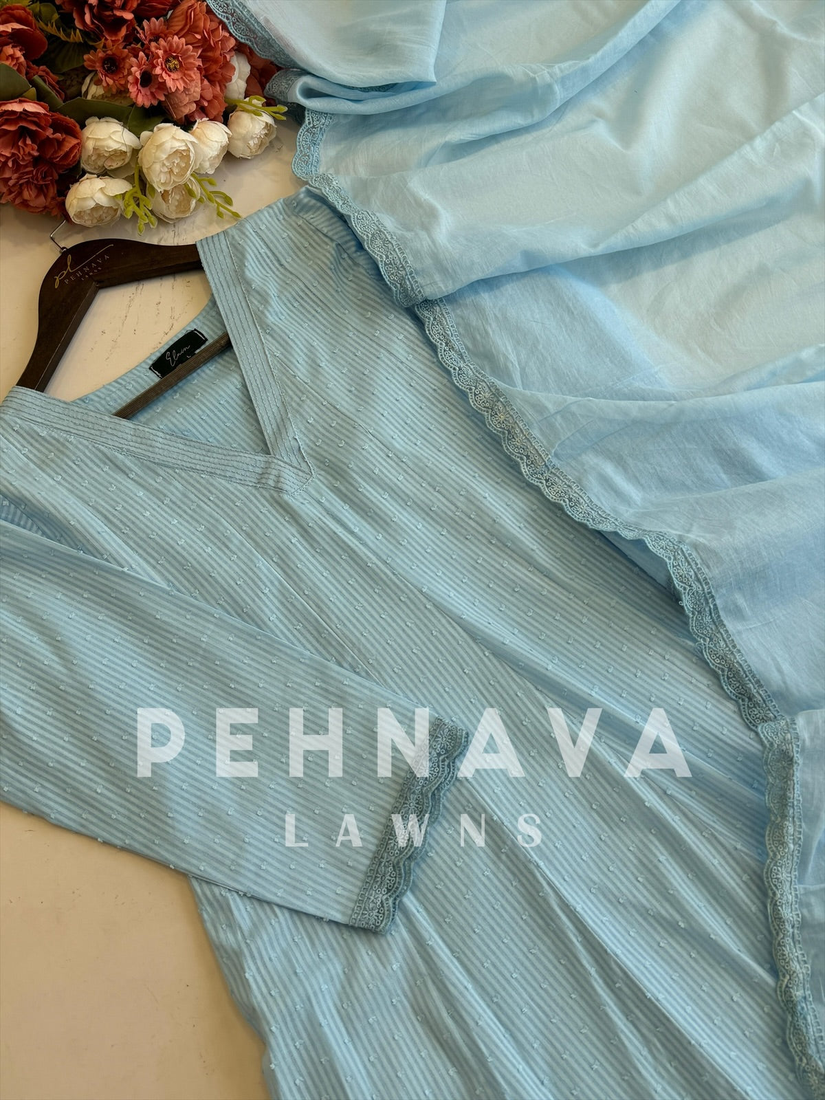 Cotton-Dotted Anarkali suit-7292