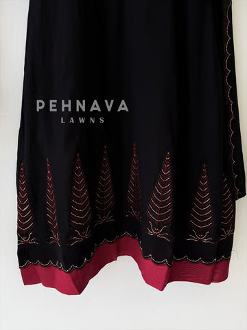 Embroidered Imported Three Piece Ensemble
