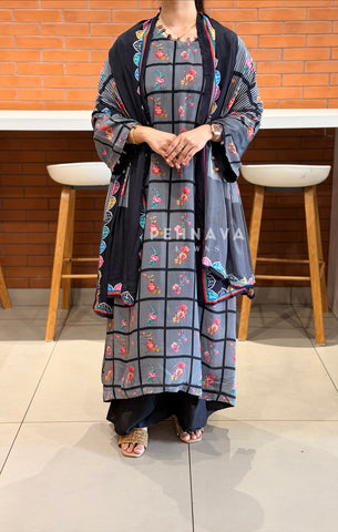 Printed Crepe Suit Set 5066