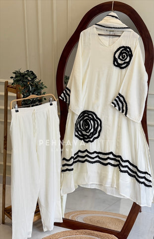 Floral Appliqué 3-Piece Set 5019