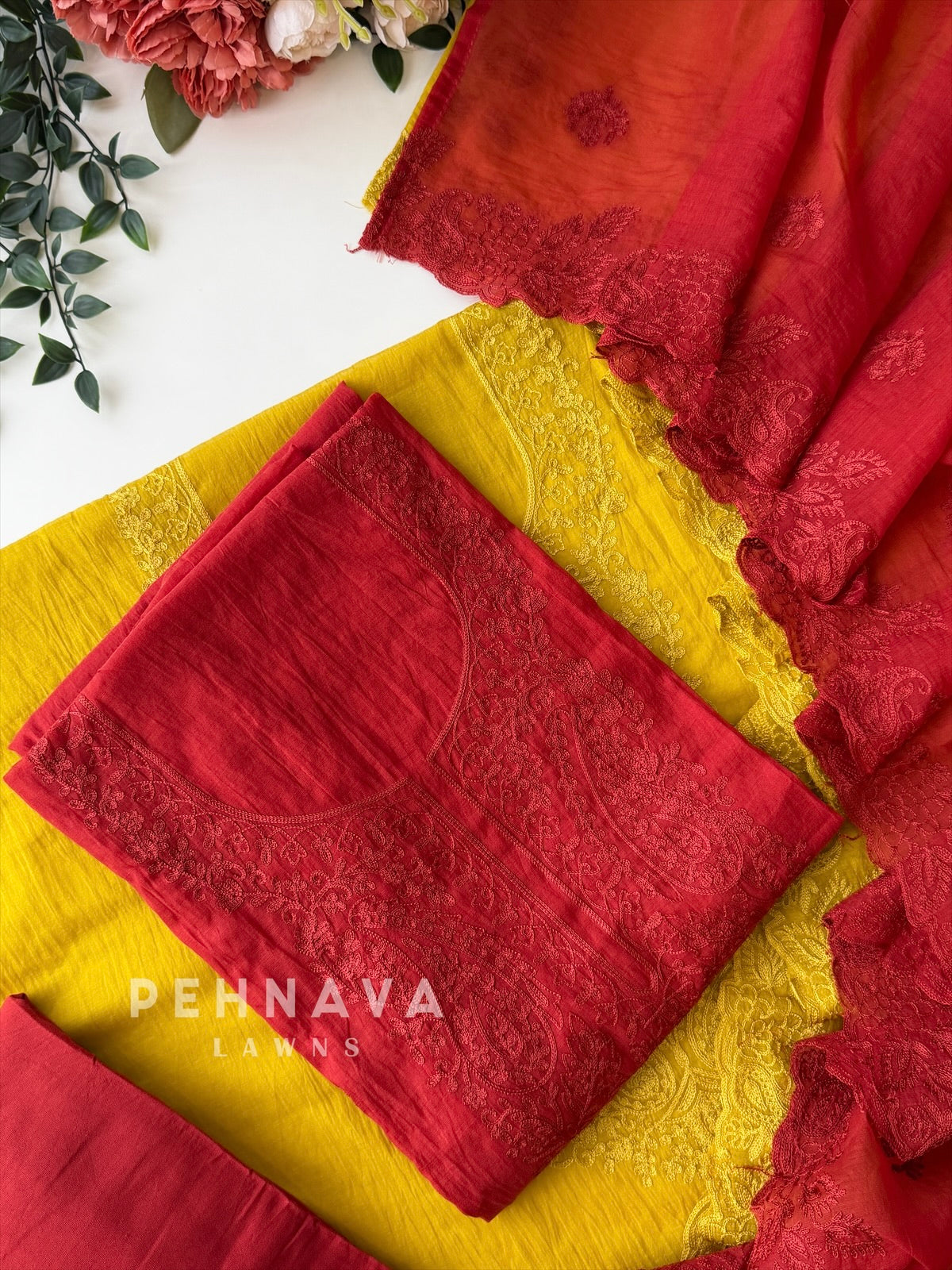 Chanderi Embroidered Unstitched Suit 791D4