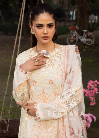 Zarqun Premium Cotton Embroidered Ensemble