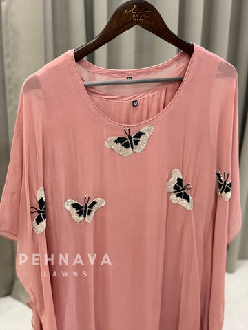 Butterfly Handworked Kaftan Suit