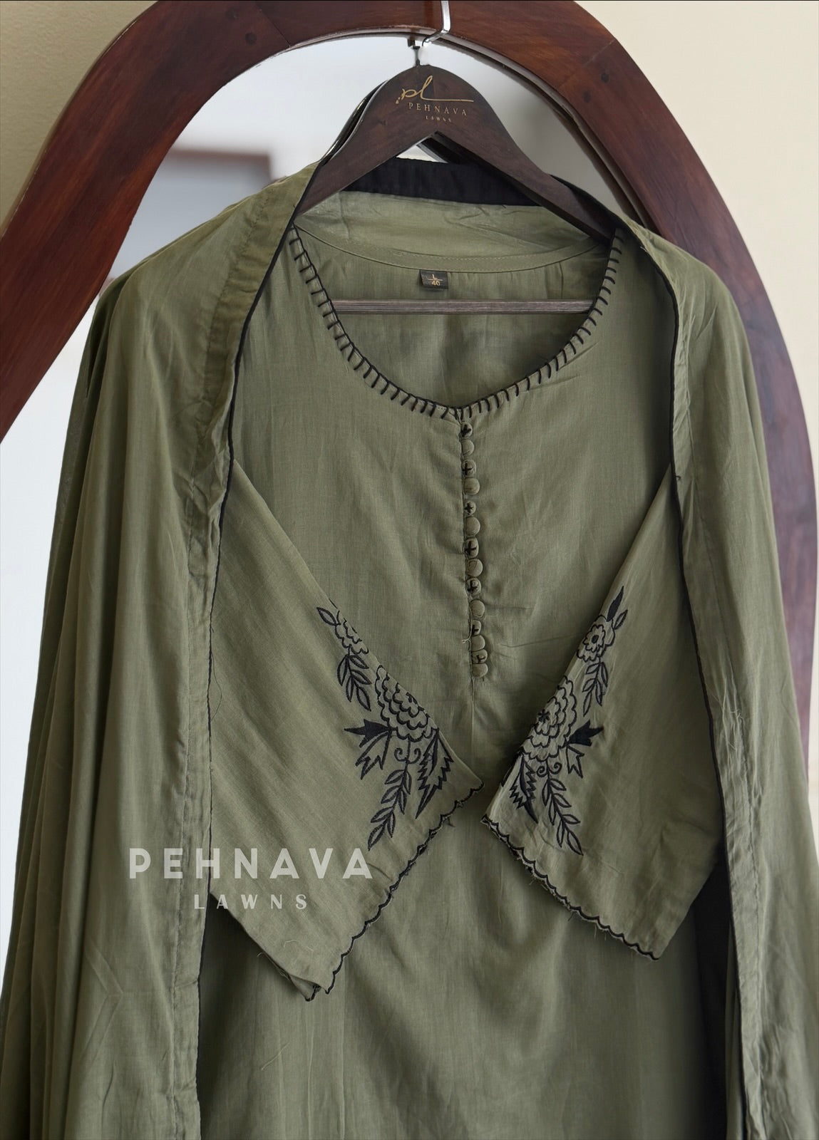 Embroidered Cotton Suit Set