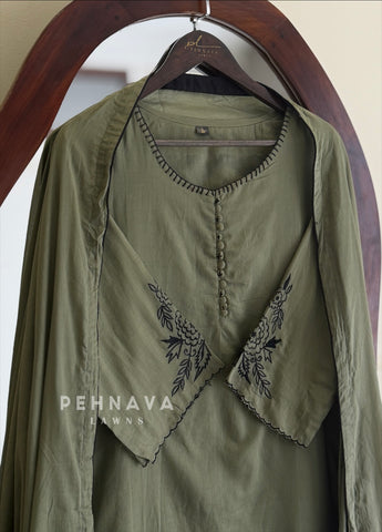 Embroidered Cotton Suit Set