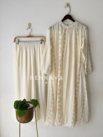 Floral embroidered Imported Co-ord Set-6180
