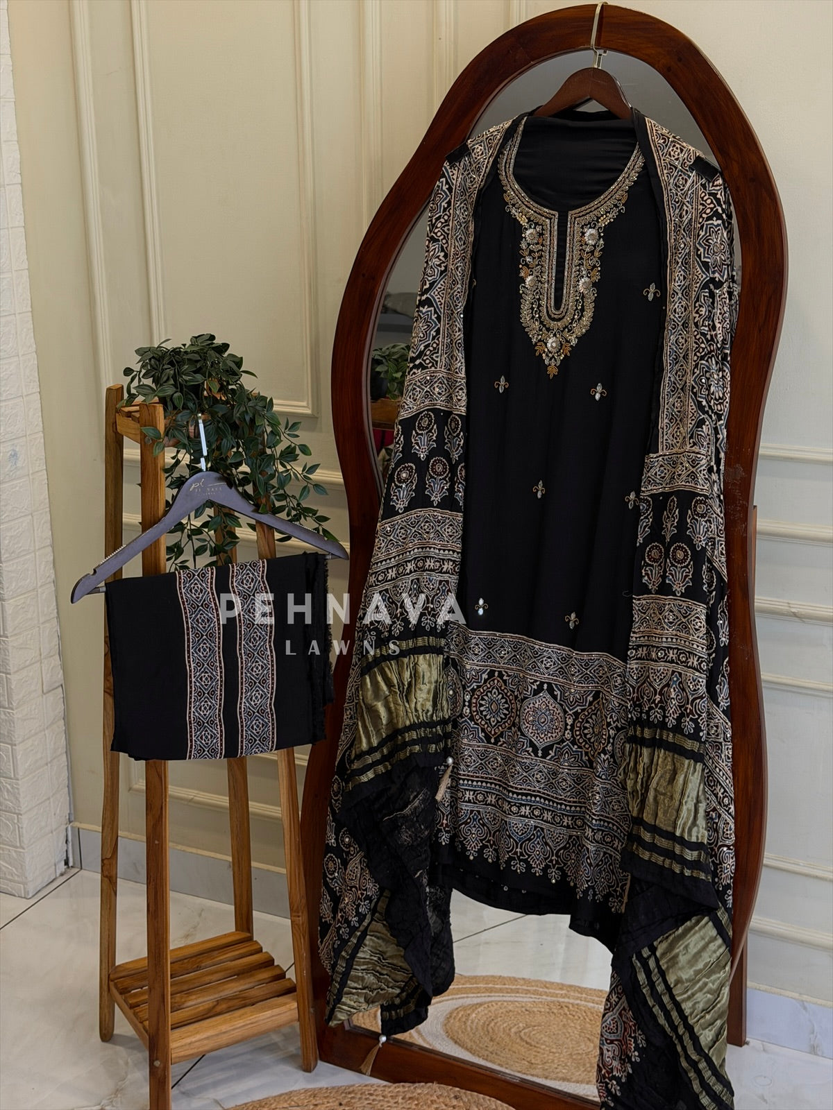 Ajrak Printed Unstitched Suit