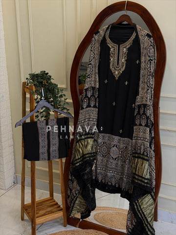 Ajrak Printed Unstitched Suit