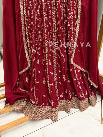 Heavy Embroidered Anarkali Attire