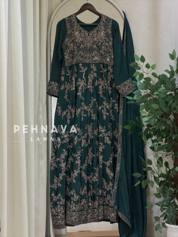 Heavy Embroidered Anarkali Attire