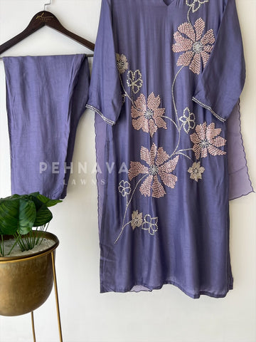Heritage Bead Floral Suit-2285 - Pehnava Lawns