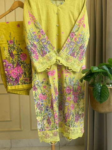Premium Lace Detailed Lawn Suit-1334