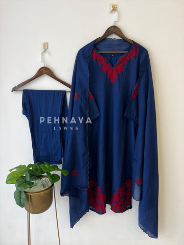 Embroidered Chanderi Suit
