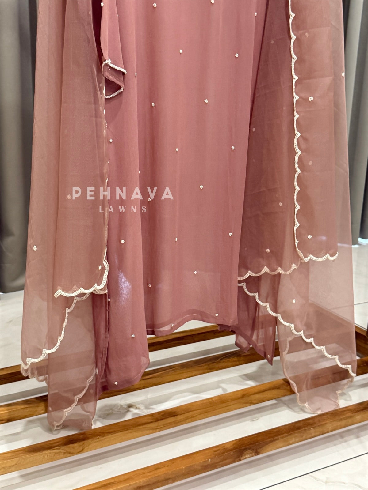 Premium Chiffon Handwork Semi-Stitched Suit