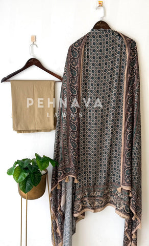Ajrak Printed Unstitched Suit