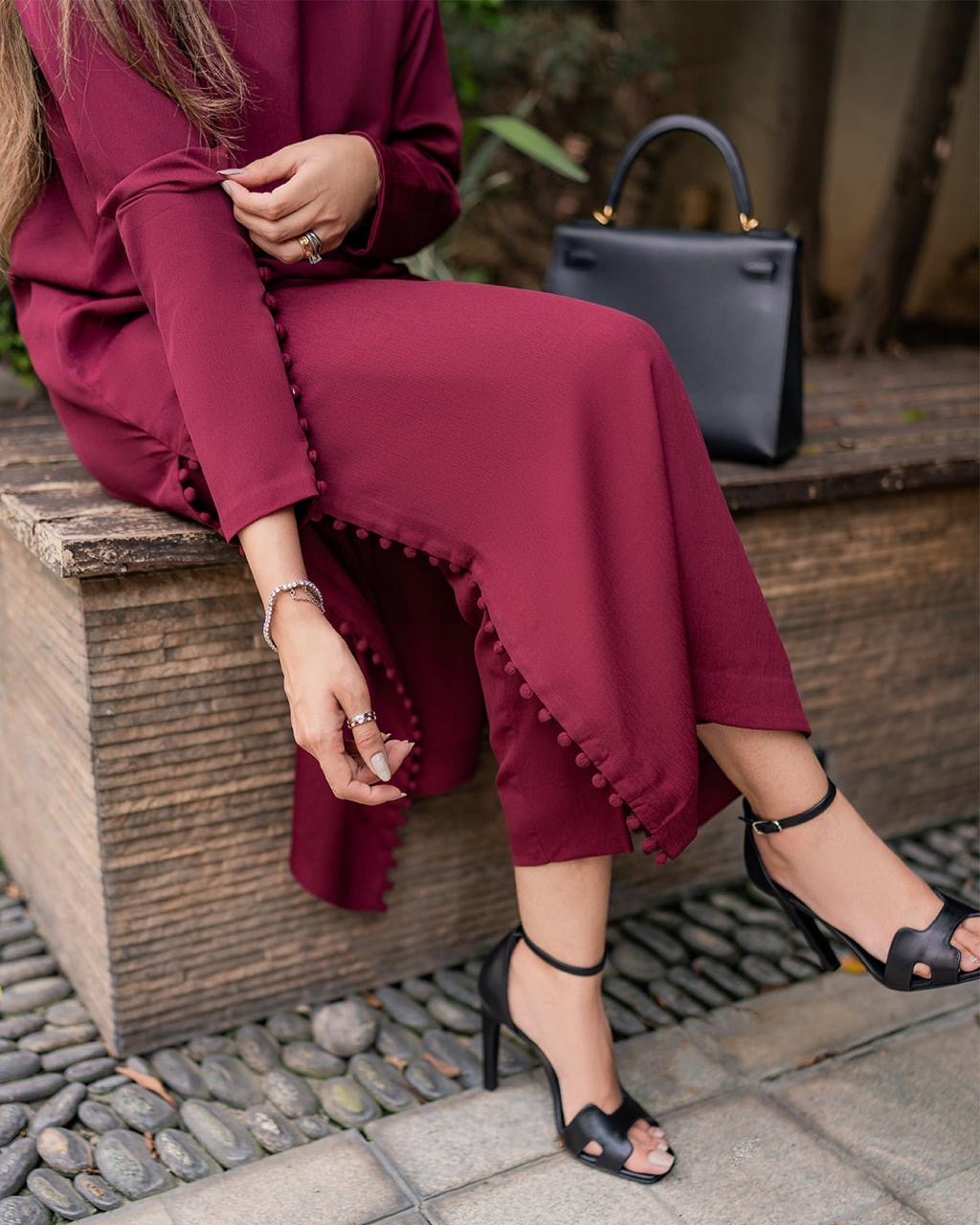 Straight Fit Crepe Dress 7096