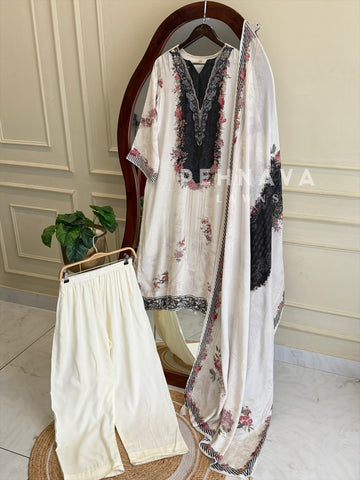 Muslin Unstitched Suit-357