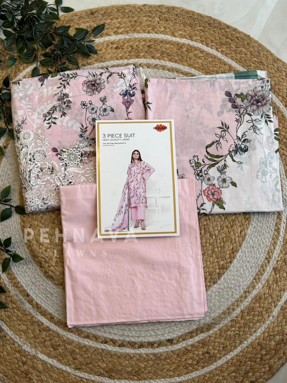 Premium Khaadi Embroidered Lawn Suit