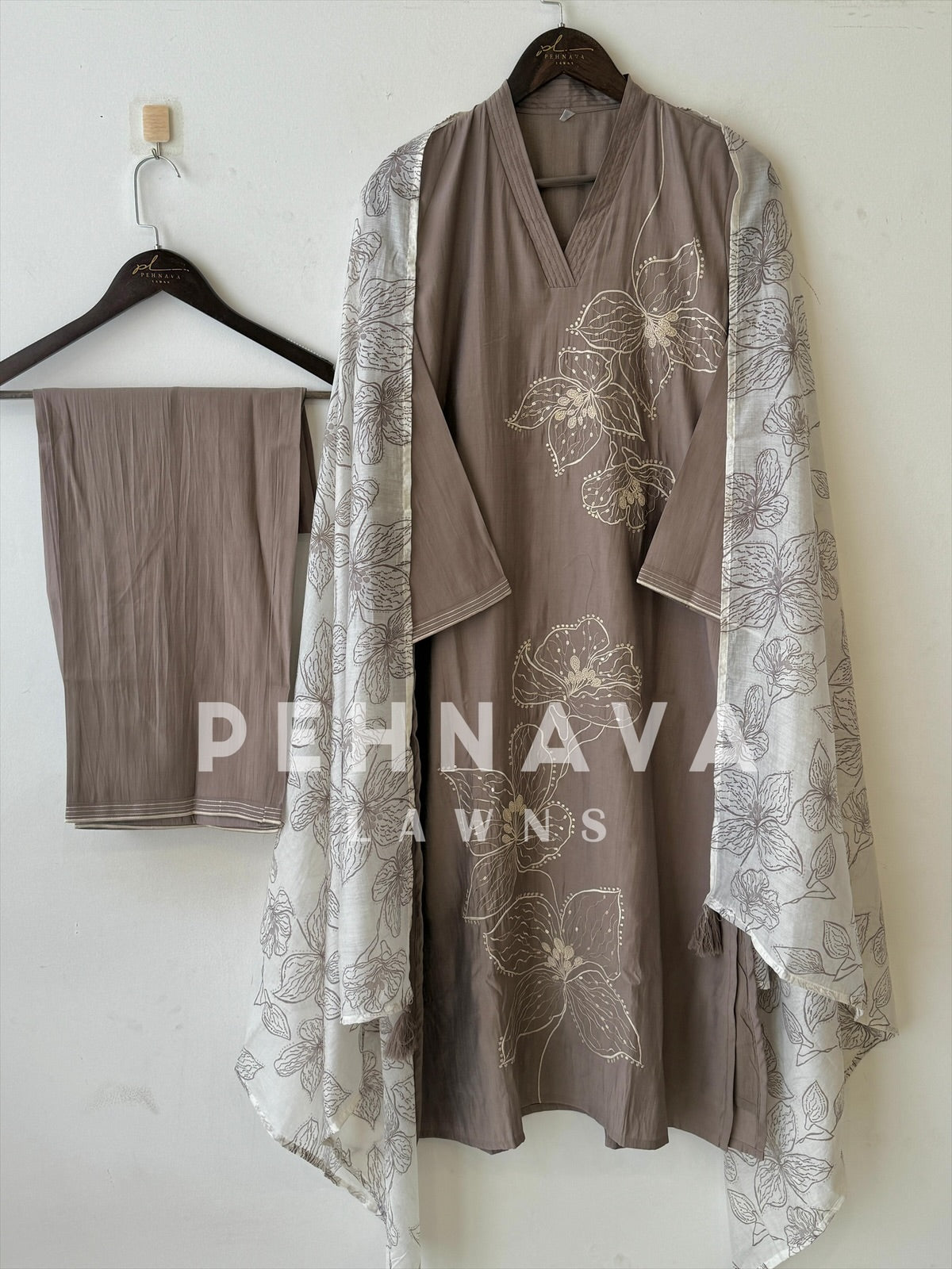 Premium Muslin Embroidered Suit
